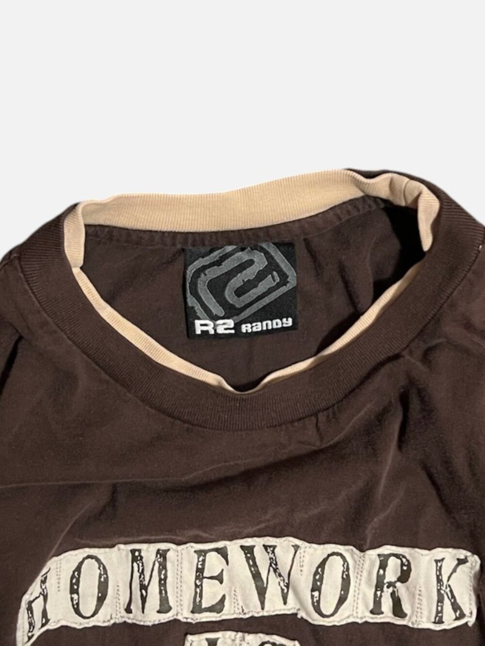 Vintage Y2K R2 Randy Homework Is Overrated Layered Tee - Picture 4 of 8